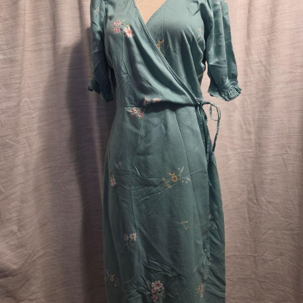 Women's Aqua/Teal Wrap Dress